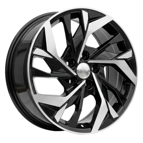 Alu kola Racing Line B1953, 17x7 5x114.3 ET43, černá + leštění