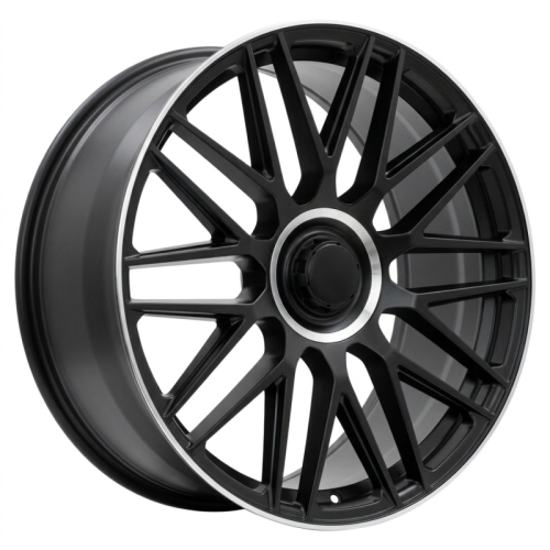 Alu kola Racing Line Y0207, 21x10 5x112 ET44, černá matná + leštěný límec (zátěžová)