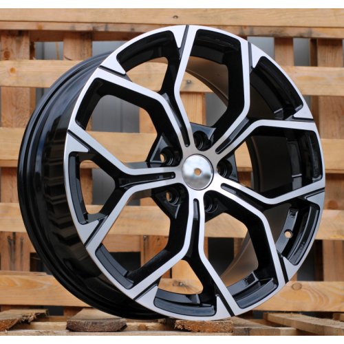 Alu kola Racing Line A056, 18x7.5 5x112 ET51, černá + leštění