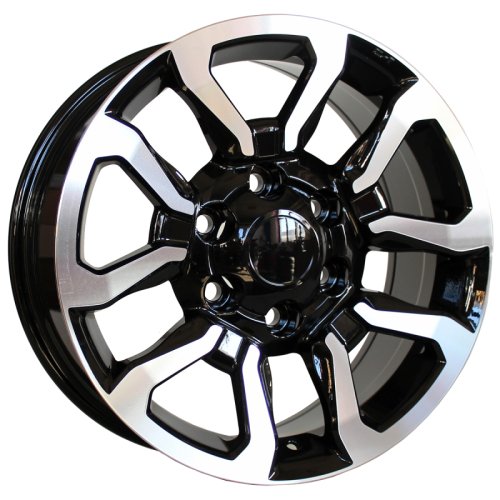 Alu kola Racing Line B1623, 17x7.5 6x139.7 ET30, černá + leštění (zátěžová)