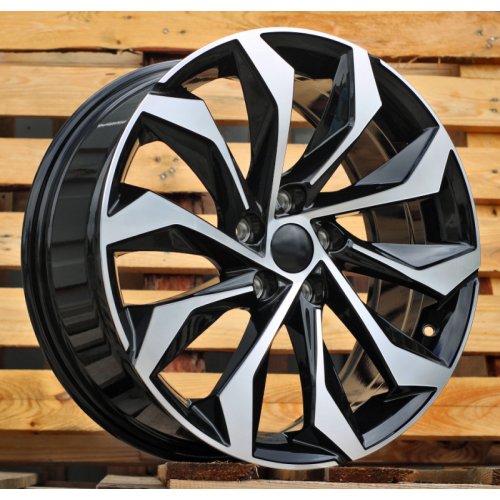 Alu kola Racing Line I1139, 18x7.5 5x112 ET40, černá + leštění