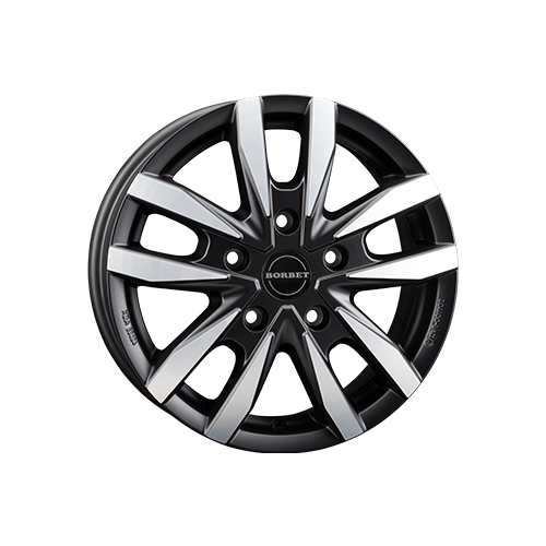 Alu kola BORBET CW5, 16x6 5x118 ET68, černá matná + leštění (zátěžová)