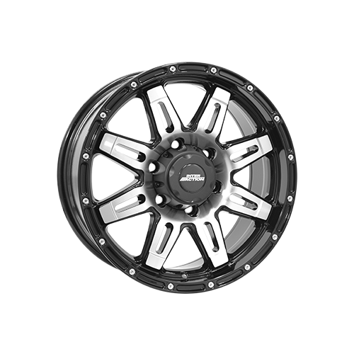 Alu kola INTER ACTION GRABBER, 17x8 6x139.7 ET25, černá lesklá + leštění (zátěžová)