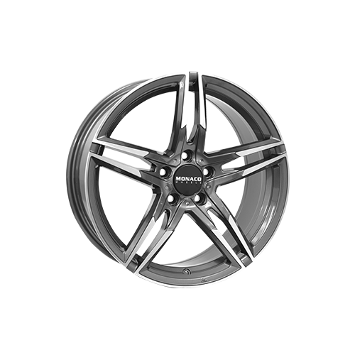 Alu kola MONACO WHEELS GP1, 19x8 5x112 ET45, šedivá + leštění