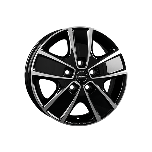 Alu kola BORBET CWG, 16x6 5x130 ET68, černá lesklá + leštění (zátěžová)