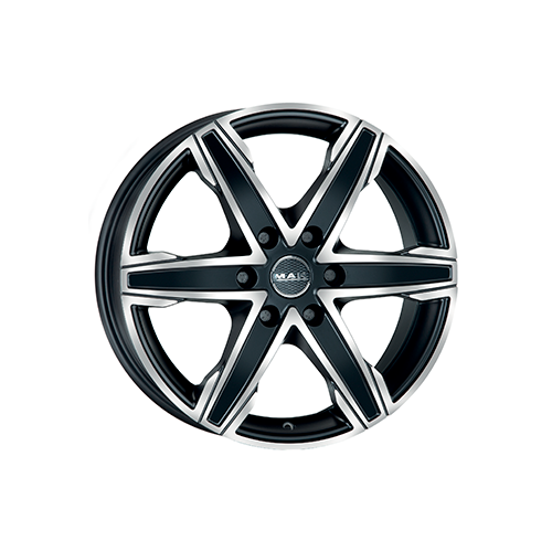 Alu kola MAK KING 6, 16x7 6x114.3 ET45, černá matná + leštění (zátěžová)