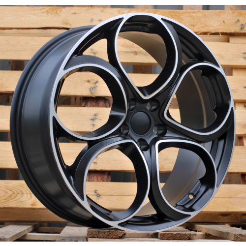 Alu kola Racing Line L2387, 18x8 5x110 ET34, černá matná + leštění