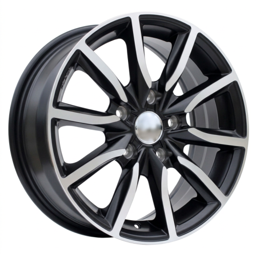 Alu kola Racing Line LU263, 15x6.5 5x114.3 ET40, černá matná + leštění