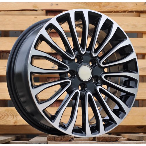 Alu kola Racing Line Y1158, 17x7 5x108 ET50, černá + leštění