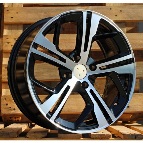 Alu kola Racing Line Y1206, 17x7 4x108 ET25, černá + leštění