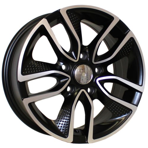 Alu kola Racing Line B5087, 16x6.5 5x112 ET45, černá matná + leštění
