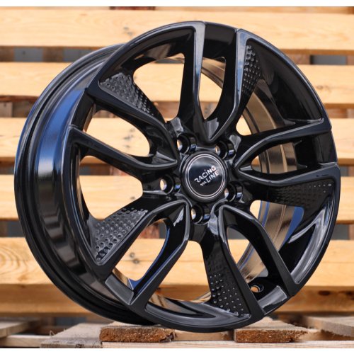 Alu kola Racing Line B5087, 15x6.5 5x100 ET40, černá lesklá