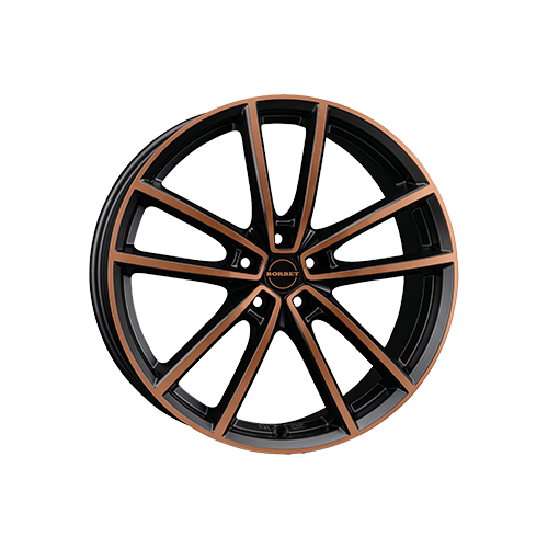 Alu kola BORBET W, 19x8 5x112 ET48, černá + měděná barva leštění