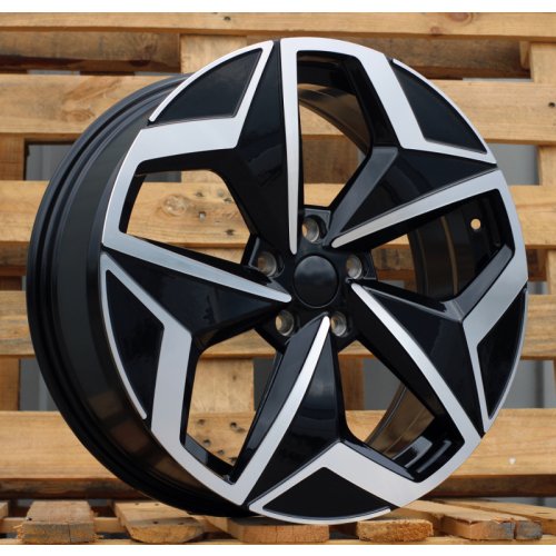 Alu kola Racing Line I5649, 19x7.5 5x112 ET50, černá + leštění