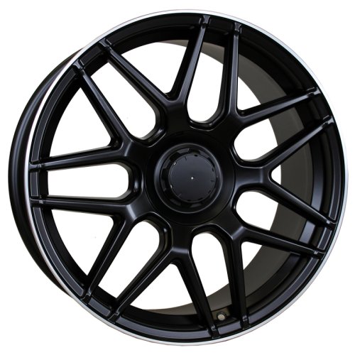 Alu kola Racing Line FE195, 19x8 5x112 ET38, černá matná + leštěný límec