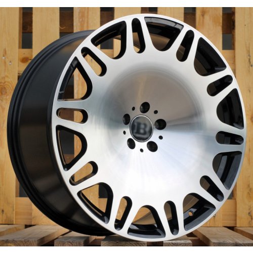 Alu kola Racing Line XE629, 22x9 5x112 ET32, černá + leštění (zátěžová)