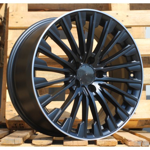 Alu kola Racing Line FBX132, 18x8 5x112 ET43, černá matná + leštěný límec
