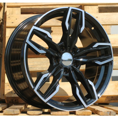 Alu kola Racing Line FE170, 19x8.5 5x120 ET38, černá + leštění
