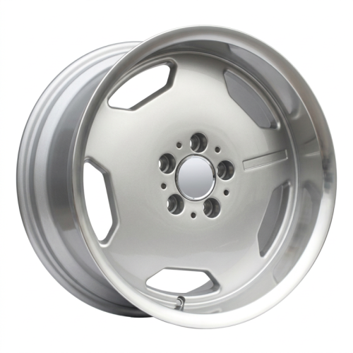 Alu kola Racing Line BK632, 17x8 5x112 ET33, stříbrná + leštěný límec