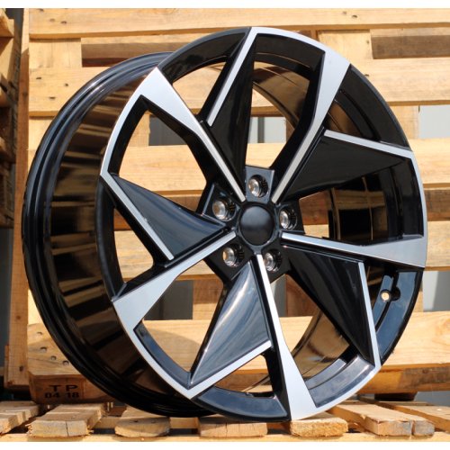 Alu kola Racing Line I5638, 20x8 5x112 ET45, černá + leštění