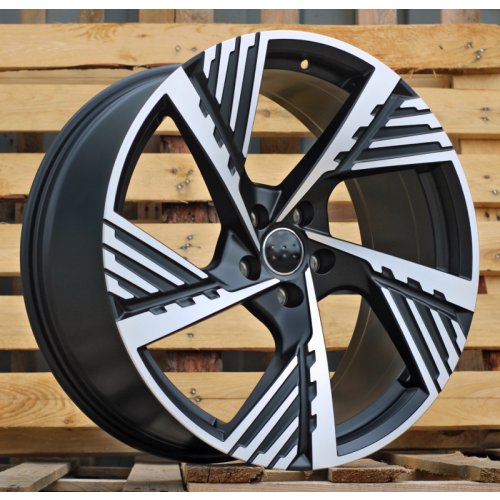Alu kola Racing Line I5639, 22x9.5 5x112 ET36, černá matná + leštění (zátěžová)