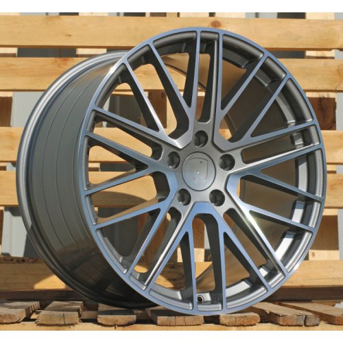 Alu kola Racing Line I0375, 21x11.5 5x130 ET67, šedivá + leštění (zátěžová)
