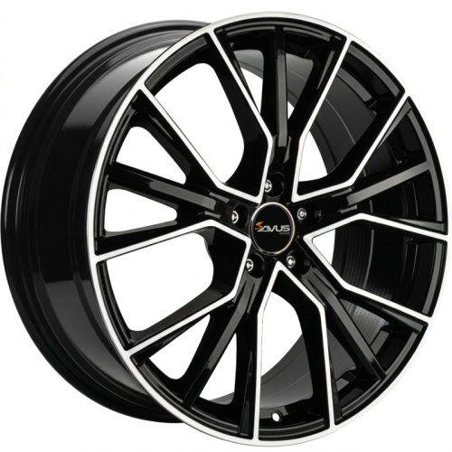 Alu kola AVUS VELGEN AF18, 18x8 5x112 ET48, černá lesklá + leštění