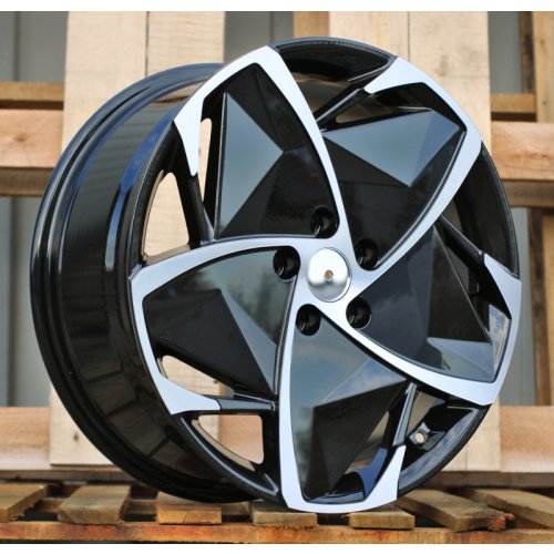 Alu kola Racing Line A5901, 19x8 5x114.3 ET50, černá + leštění