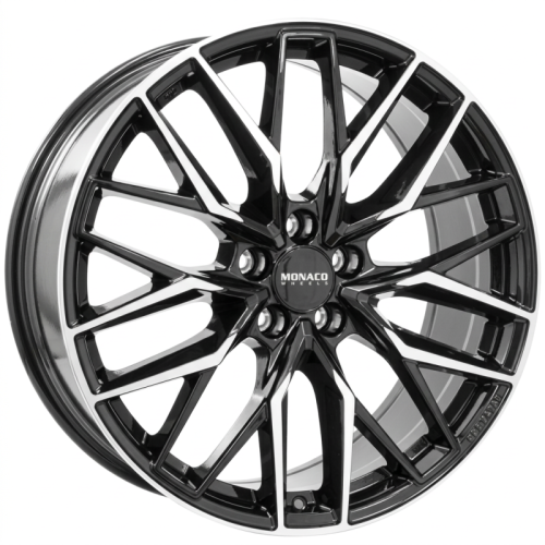 Alu kola MONACO WHEELS GPX, 18x8 5x112 ET48, černá lesklá + leštění (zátěžová)
