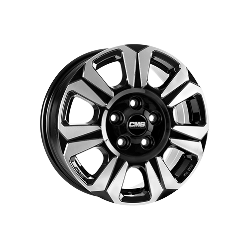 Alu kola CMS C31, 18x7.5 5x118 ET62, černá lesklá + leštění (zátěžová)