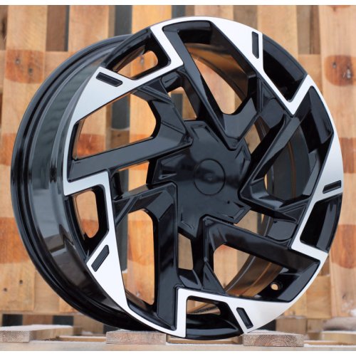 Alu kola Racing Line B1927, 18x7.5 5x114.3 ET51, černá + leštění