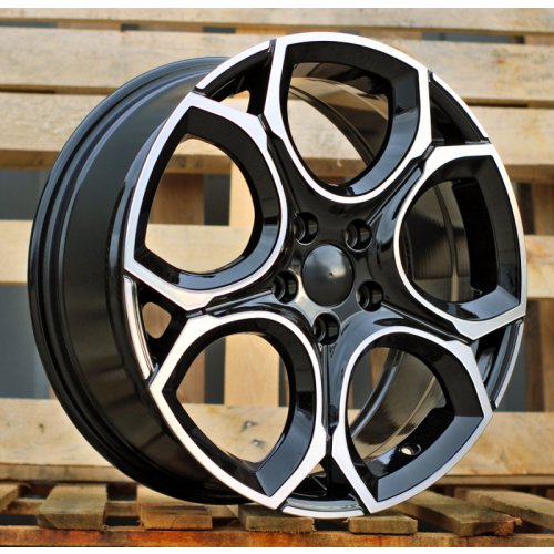 Alu kola Racing Line Y1232, 18x7.5 5x112 ET51, černá + leštění