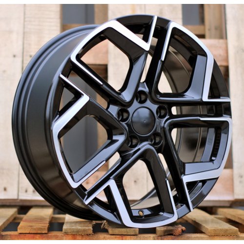 Alu kola Racing Line Y1243, 18x7.5 5x112 ET41, černá + leštění