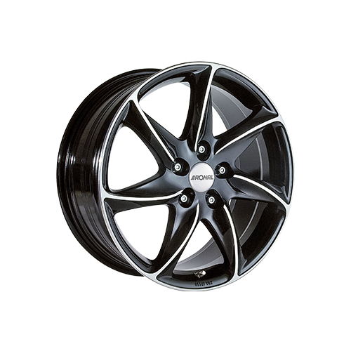 Alu kola RONAL R51, 15x6.5 4x108 ET42, černá lesklá + leštění