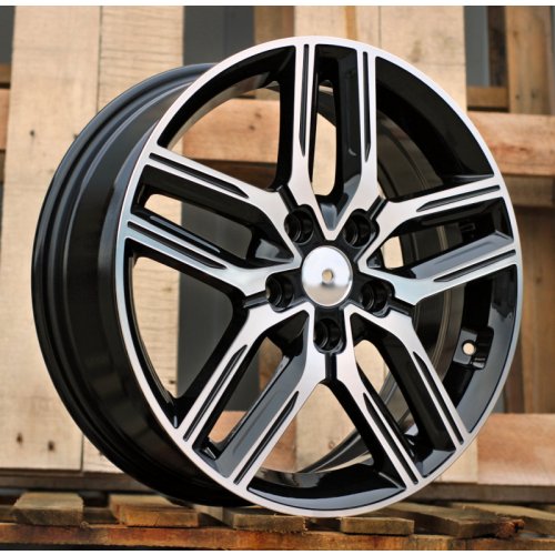 Alu kola Racing Line Y1227, 17x6.5 5x114.3 ET50, černá + leštění
