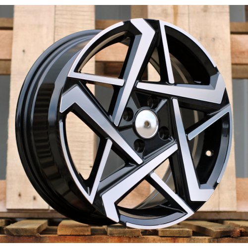 Alu kola Racing Line Y1237, 16x6.5 4x100 ET45, černá + leštění