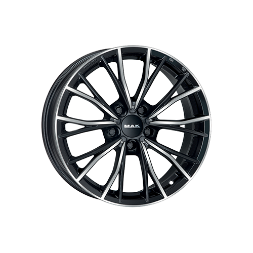 Alu kola MAK MARK, 19x8 5x112 ET46, černá lesklá + leštění (zátěžová)