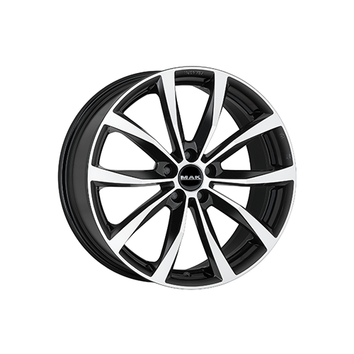Alu kola MAK WOLF, 20x8 5x112 ET25, černá lesklá + leštění
