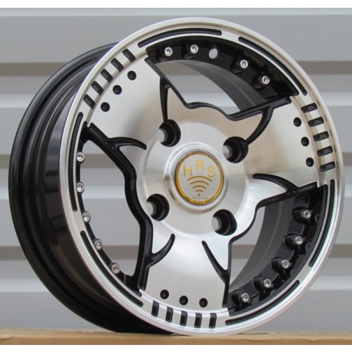 Alu kola Racing Line HE998, 12x5 4x114.3 ET-20, černá + leštění