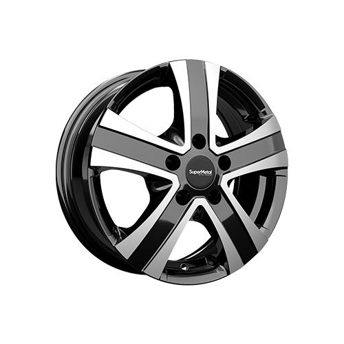 Alu kola SUPER METAL HAMMER, 16x6.5 5x130 ET65, černá lesklá + leštění (zátěžová)