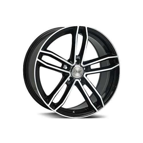 Alu kola STAMFORD S338, 18x8 5x112 ET45, černá lesklá + leštění