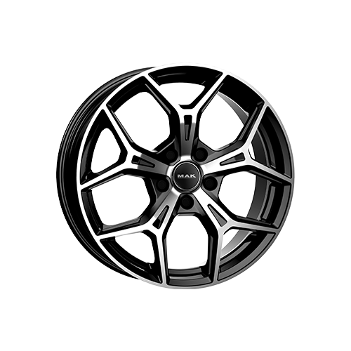 Alu kola MAK EPICA, 18x8 5x112 ET46, černá lesklá + leštění (zátěžová)