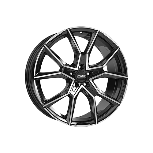 Alu kola CMS C33, 20x8.5 5x112 ET30, černá lesklá + leštění (zátěžová)