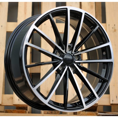 Alu kola Racing Line I0383, 19x8 5x112 ET45, černá + leštění