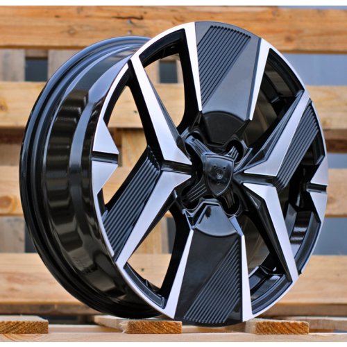 Alu kola Racing Line Y1256, 16x6.5 4x108 ET32, černá + leštění