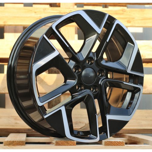 Alu kola Racing Line Y1258, 18x7.5 5x112 ET51, černá + leštění