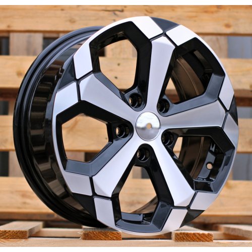 Alu kola Racing Line Y1274, 16x6.5 5x114.3 ET45, černá + leštění