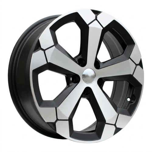 Alu kola Racing Line Y1274, 18x6.5 5x114.3 ET32, černá matná + leštění