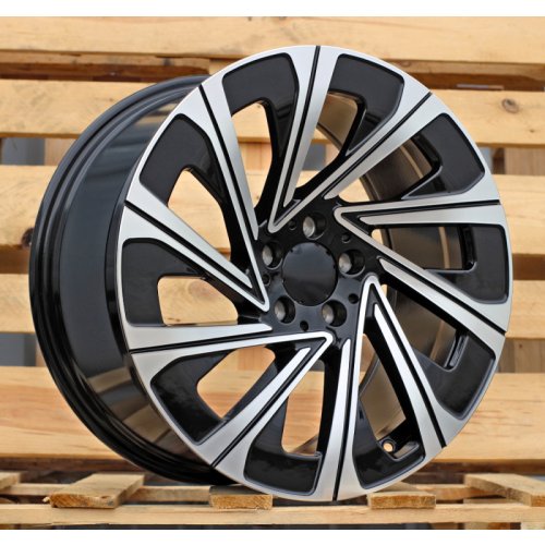 Alu kola Racing Line H3141F, 19x8.5 5x112 ET35.5, černá + leštění (zátěžová)