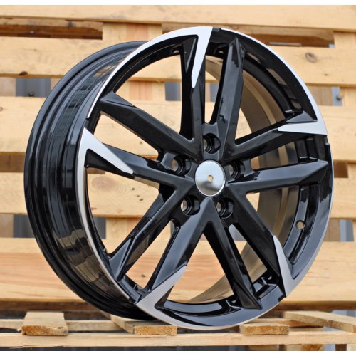 Alu kola Racing Line SF501, 18x7 5x114.3 ET50, černá + leštění